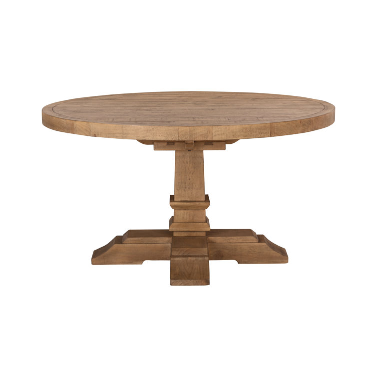 Vienna 55" Reclaimed Pine Round Dining Table Birch Lane